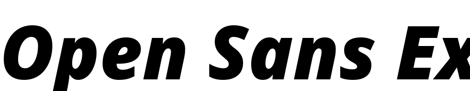 Open Sans Extrabold Italic Yazı tipi ücretsiz indir